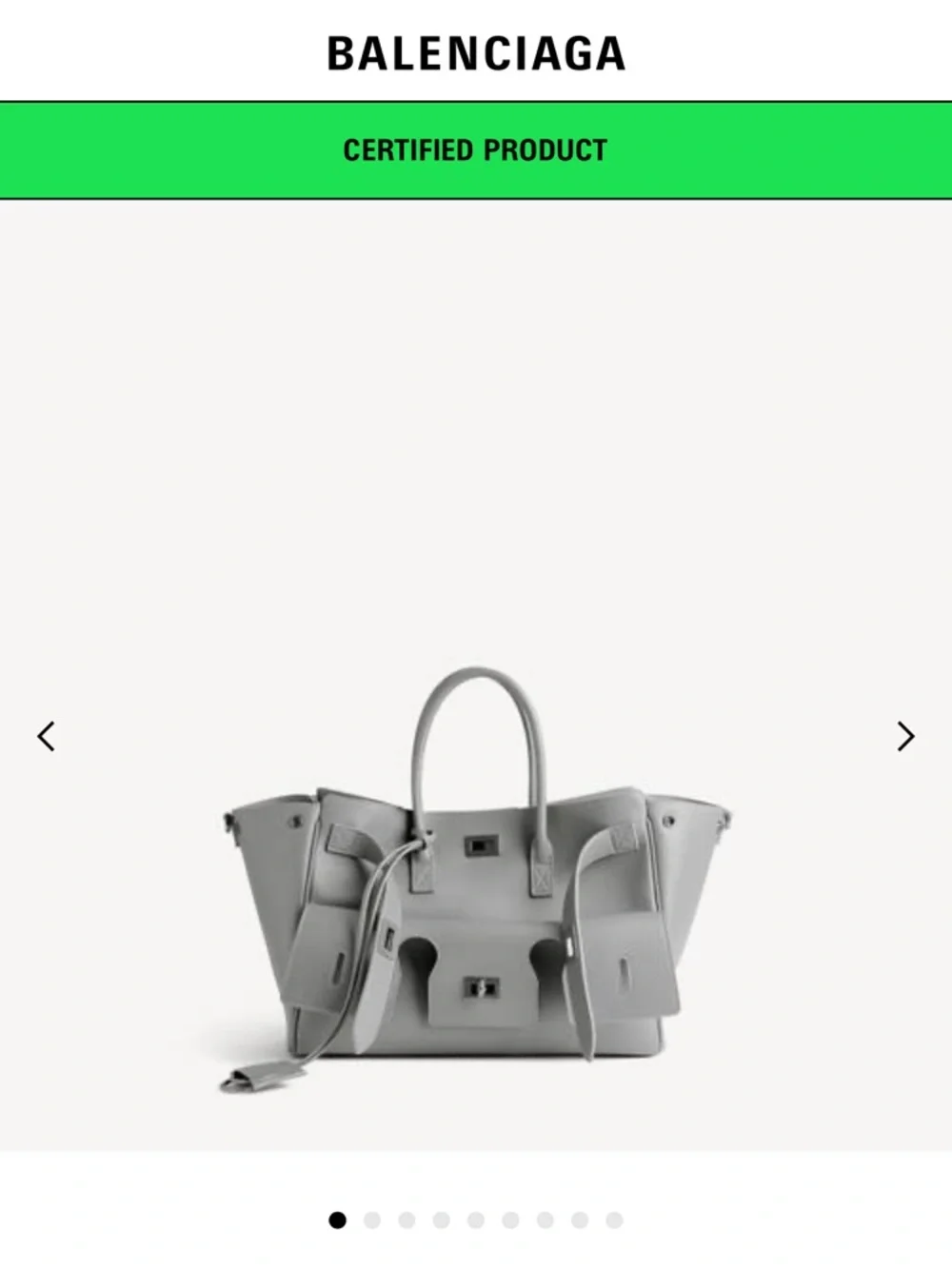 Balenciaga BEL AIR CARRY ALL BAG SMALL IN CLOUD GREY - Picture 16 of 16